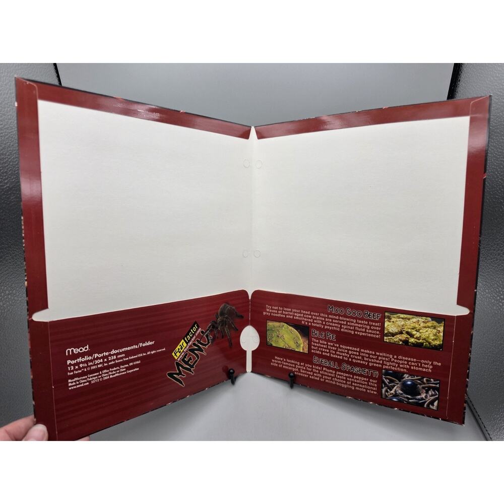 Mead Portfolio Folders Fear Factor TV Show Y2K Folders What Do You Fear Lot of 3 - Picture 3 of 7
